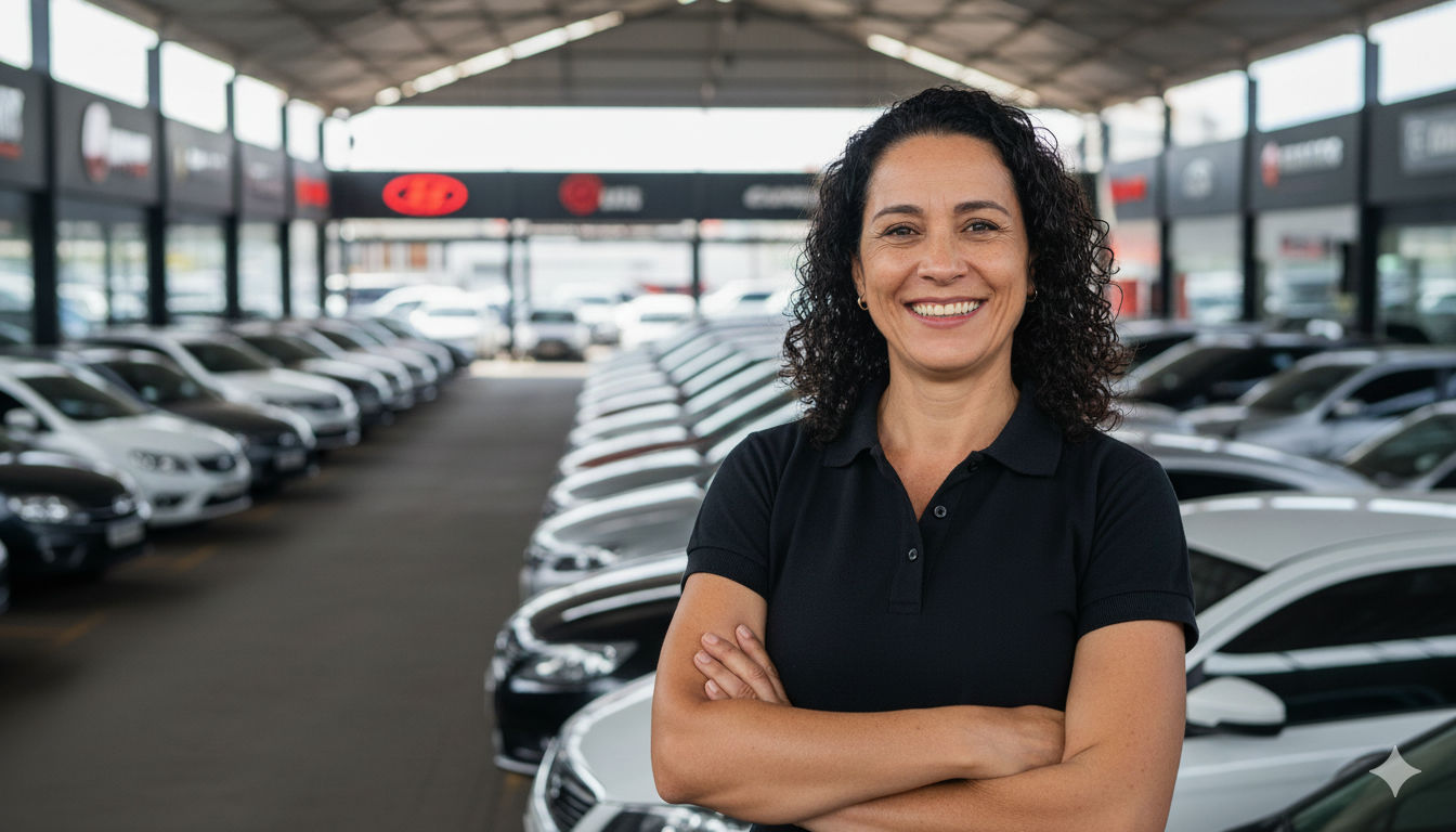 Gestora de auto shopping em ambiente profissional